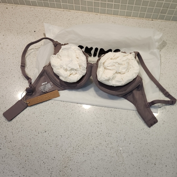 Nwt! Skims Fits Everybody Lace T-SHIRT BRA, Lavender - Picture 6 of 8